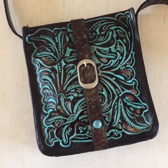 Patricia Nash Handbags - (Patricia Nash) Tooled turquoise crossbody
